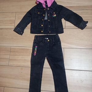 Ecko-unltd Black and Pink Coat